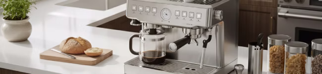 Imagen de una cafetera combinada espresso y goteo, ¿Donde comprar?